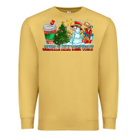 Antique Gold Jingle All The Way Premium Sweatshirt - CowhideDigitalArt