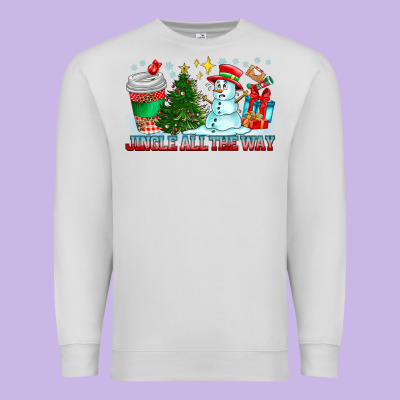 Jingle All The Way Premium Sweatshirt Designed By Cowhidedigitalart