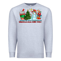 Heather Grey Jingle All The Way Premium Sweatshirt - CowhideDigitalArt