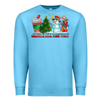 Ocean Blue Jingle All The Way Premium Sweatshirt - CowhideDigitalArt