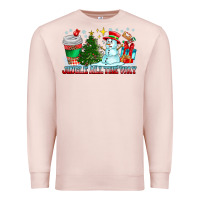 Pale Pink Jingle All The Way Premium Sweatshirt - CowhideDigitalArt