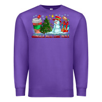 Purple Jingle All The Way Premium Sweatshirt - CowhideDigitalArt