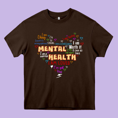 Mental Health Matters Heavy Core Tee Designed By Jahusdesignshop
