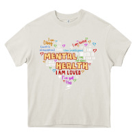 Cream mental health matters Heavy Core Tee - JahusDesignShop
