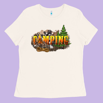 Camping Ladies Tee Designed By Nancycooperartshop