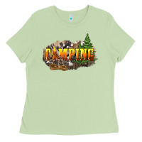Matcha camping Ladies Tee - NancyCooperArtShop