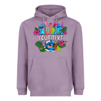 Lavender Your Text Stich Heavyweight Hoodie - CowhideDigitalArt