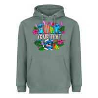 Sage Your Text Stich Heavyweight Hoodie - CowhideDigitalArt