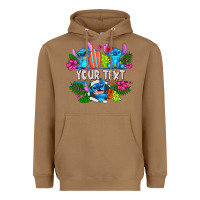 Toasted Coconut Your Text Stich Heavyweight Hoodie - CowhideDigitalArt