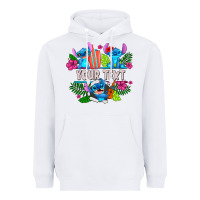 White Your Text Stich Heavyweight Hoodie - CowhideDigitalArt