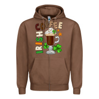 Chestnut Irish coffee St. Patrick's Day Zipper Hoodie - FaDigitalArtStudio