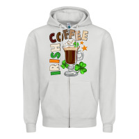 Dove Grey Irish coffee St. Patrick's Day Zipper Hoodie - FaDigitalArtStudio