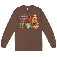 Chestnut Pumpkin spice and Jesus christ Long Sleeve Tee - NancyCooperArtShop