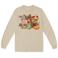 Mushroom Pumpkin spice and Jesus christ Long Sleeve Tee - NancyCooperArtShop