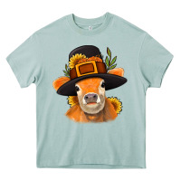 Arona Thanksgiving Cow Heavy Core Tee - NancyCooperArtShop
