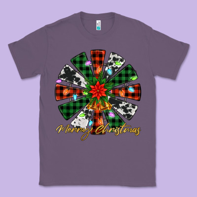 Merry Christmas Windmill Classic Tee Designed By Jasminsmagicworld