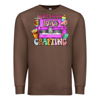 Chestnut Just A Girl Who Loves Crafting Premium Sweatshirt - CowhideDigitalArt