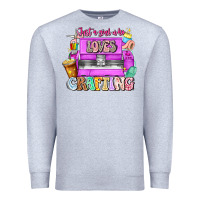 Heather Grey Just A Girl Who Loves Crafting Premium Sweatshirt - CowhideDigitalArt