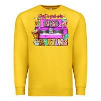 Lemon Just A Girl Who Loves Crafting Premium Sweatshirt - CowhideDigitalArt
