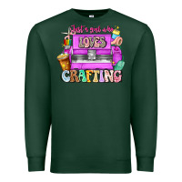 Sports Green Just A Girl Who Loves Crafting Premium Sweatshirt - CowhideDigitalArt