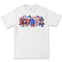 White 4th of july nurse Premium Tee - NancyCooperArtShop