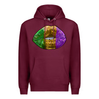 Burgundy mardi gras kiss Premium Hoodie - RanaPortraitStore