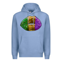Colony Blue mardi gras kiss Premium Hoodie - RanaPortraitStore