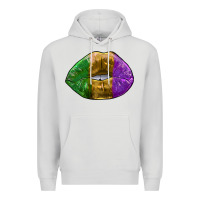 Dove Grey mardi gras kiss Premium Hoodie - RanaPortraitStore