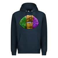Navy mardi gras kiss Premium Hoodie - RanaPortraitStore
