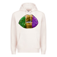 Pale Pink mardi gras kiss Premium Hoodie - RanaPortraitStore
