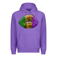 Purple mardi gras kiss Premium Hoodie - RanaPortraitStore