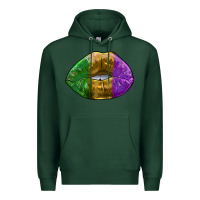 Sports Green mardi gras kiss Premium Hoodie - RanaPortraitStore
