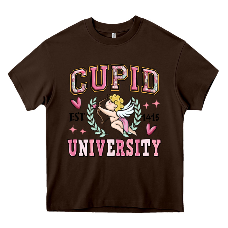 Cupid University Heavy Core Tee by MaliasSmallBusiness | Teevron