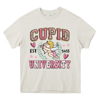 Cream cupid university Heavy Core Tee - MaliasSmallBusiness