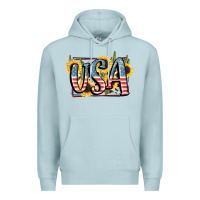 Blue Mist USA 4th of July Premium Hoodie - FaDigitalArtStudio