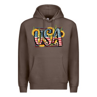 Coffee USA 4th of July Premium Hoodie - FaDigitalArtStudio
