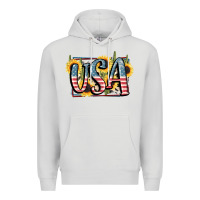 Dove Grey USA 4th of July Premium Hoodie - FaDigitalArtStudio