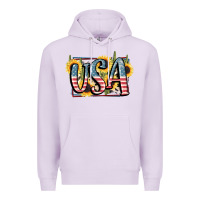 Lilac USA 4th of July Premium Hoodie - FaDigitalArtStudio