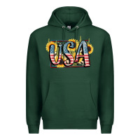 Sports Green USA 4th of July Premium Hoodie - FaDigitalArtStudio