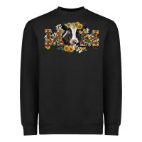 Black Mom with cow Heavyweight Sweatshirt - CowGirlArtShop