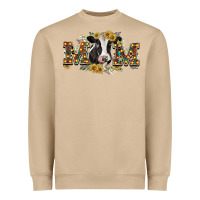 Mom With Cow Heavyweight Sweatshirt | Teevron