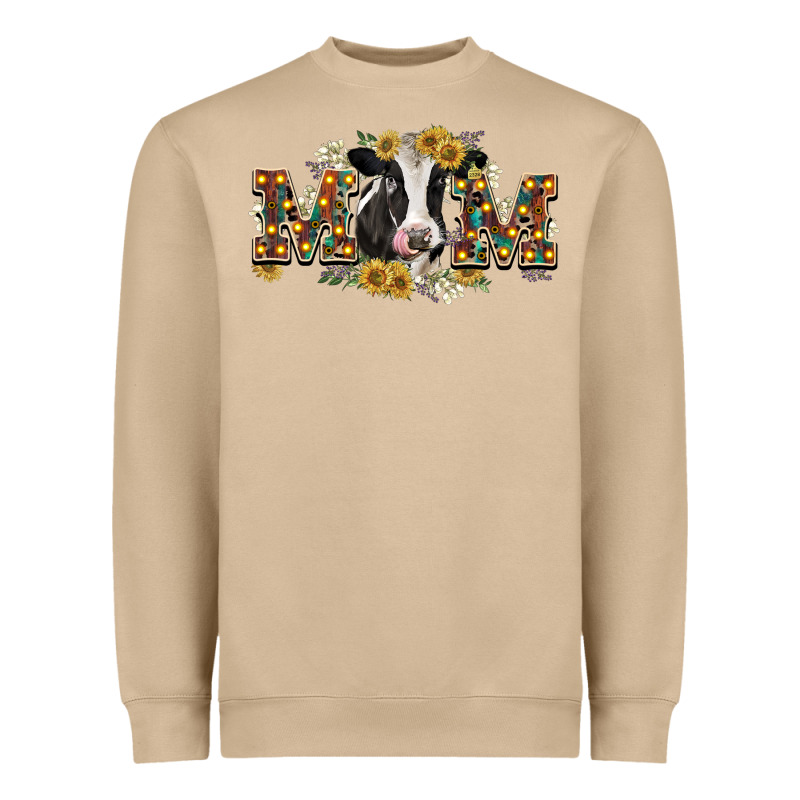 Mom With Cow Heavyweight Sweatshirt by CowGirlArtShop | Teevron