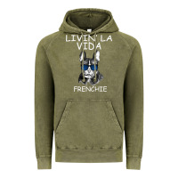 Vintage Olive Livin' la vida Frenchie Vintage Hoodie - Bettercallsaul