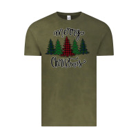 Vintage Olive Merry Christmas Trees Vintage Tee - Bettercallsaul