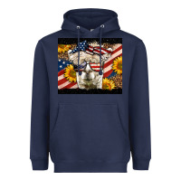 Navy Western 4th Of July Lama Heavyweight Hoodie - LillyAllenDesigns