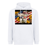 White Western 4th Of July Lama Heavyweight Hoodie - LillyAllenDesigns