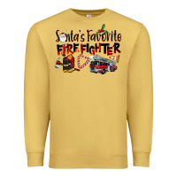 Antique Gold Santa's Favorite Firefighter Premium Sweatshirt - LillyAllenDesigns