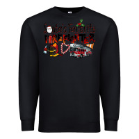 Black Santa's Favorite Firefighter Premium Sweatshirt - LillyAllenDesigns