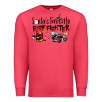 Cardinal Santa's Favorite Firefighter Premium Sweatshirt - LillyAllenDesigns