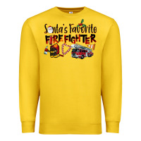 Lemon Santa's Favorite Firefighter Premium Sweatshirt - LillyAllenDesigns
